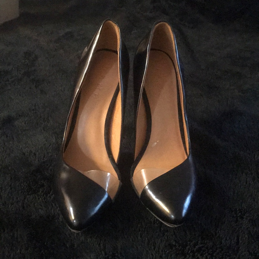 L.A.M.B. Black & clear heels